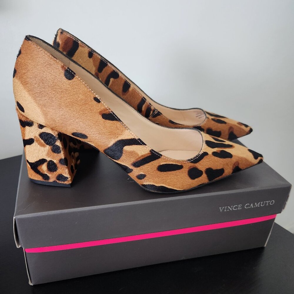 Genuine Calf Hair Pointed Toe Pump
